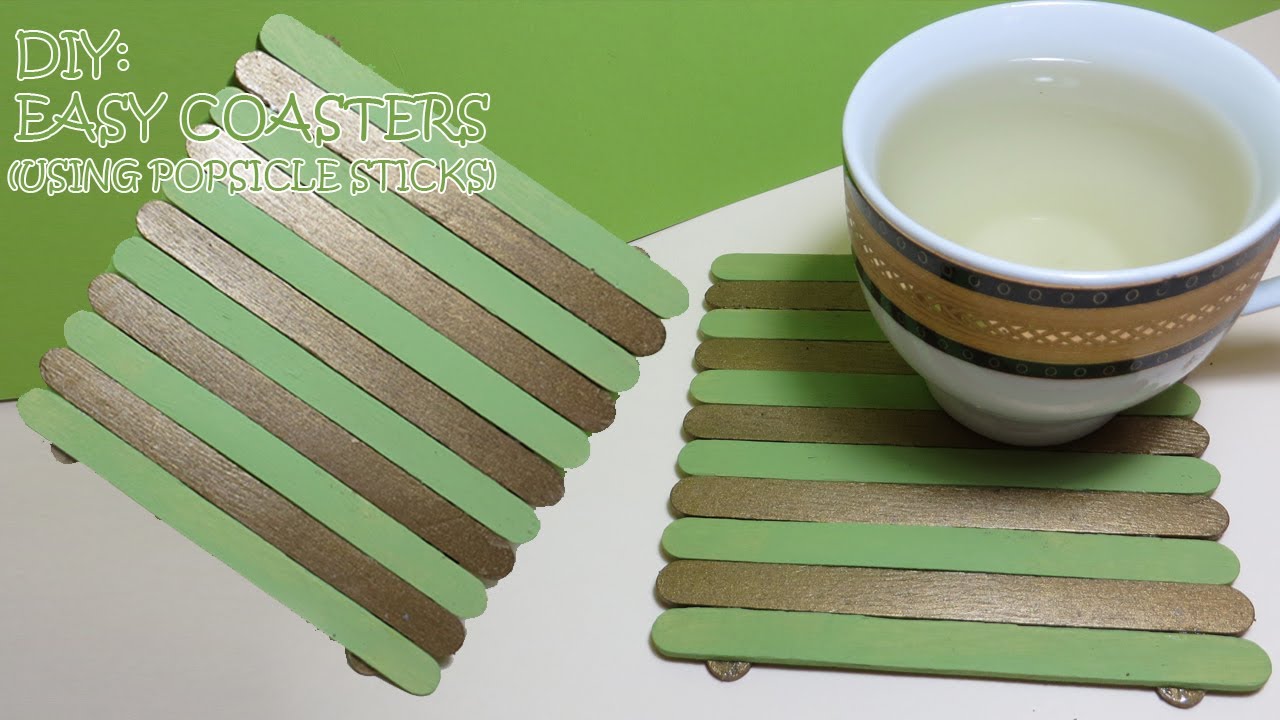 Vikalpah: DIY Coasters using popsicle sticks - 2 ways (Wood burning &  Painting)