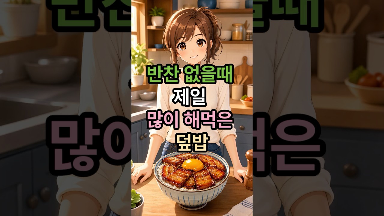 반찬 없을 때 제일 많이 해먹은 덮밥, 삼겹살 간장덮밥 레시피 숏폼 썸네일