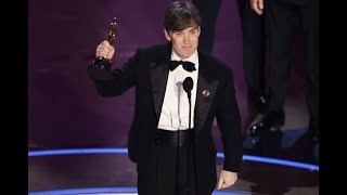 Oscars 2024: Cillian Murphy accepts Academy Award for Best Actor in 'Oppenheimer'