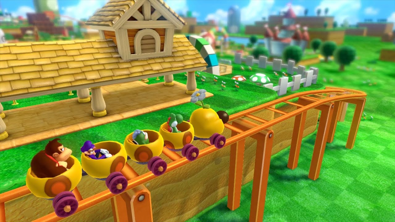 Mario Party 10 Mario Party #889 Yoshi vs Spike vs Waluigi vs DK Mushroom Park Master Difficulty