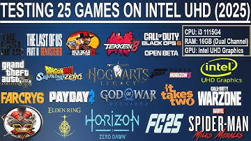 Testing "25 Games on Intel UHD Graphics in 2025" - i3-1115G4 - 16GB RAM (Dual Channel)| 60 FPS | HD