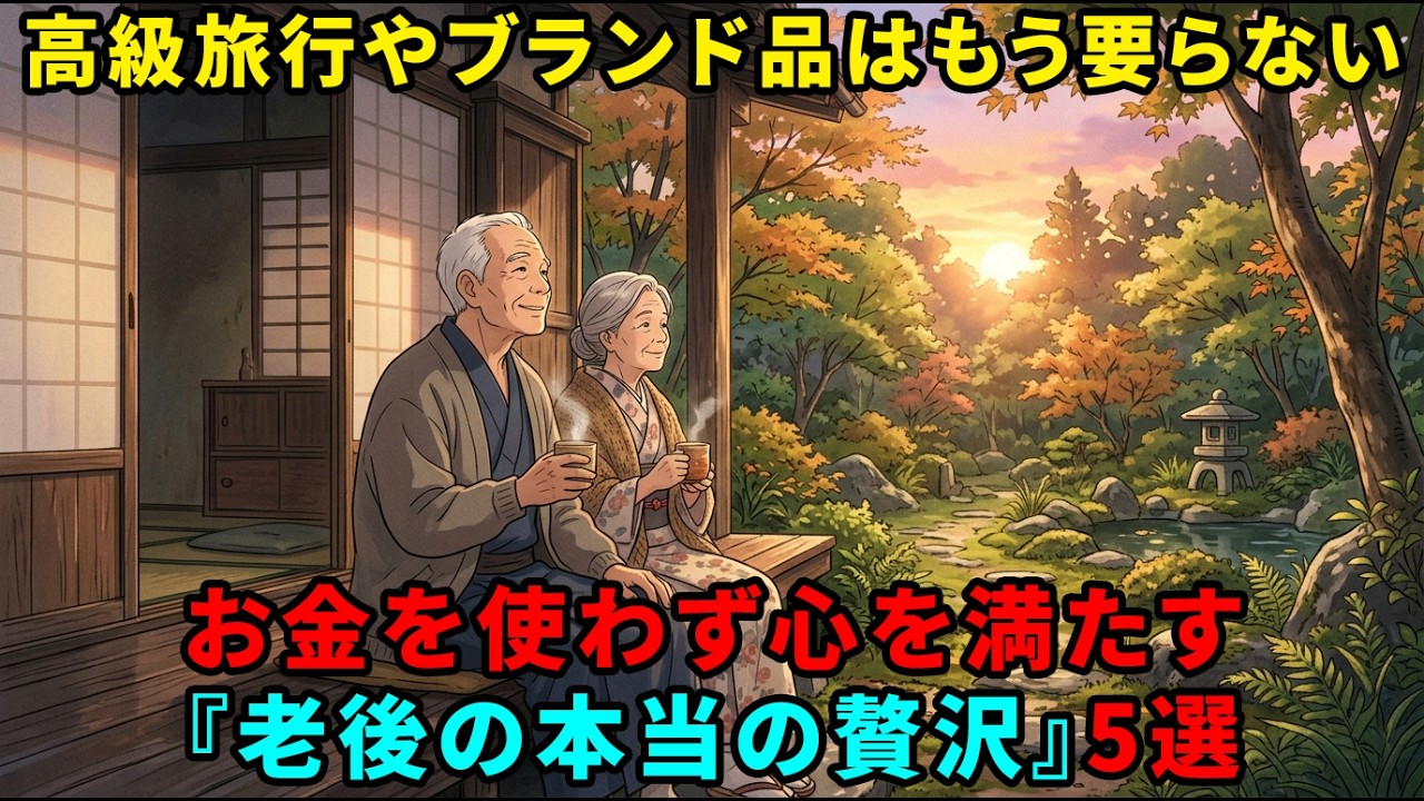 【老後の幸せ】高級旅行より効く！お金を使わずに心を満たす『老後の本当の贅沢』厳選5選。人生の最後に本当に必要なものとは…