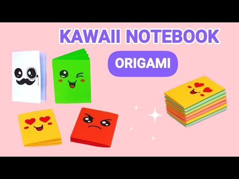 Origami Kawaii Notebook 📒 | How to Make a Cute Paper Mini Notebook — No Glue, No Scissors