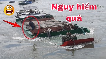 Cống 7 cửa.ghe.Sà lan đua nhau vượt cống
