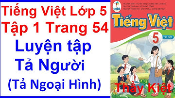 Tiếng Việt Lớp 5 Tập 1 Trang 54 – Luyện tập Tả Người – Tả Ngoại Hình – Cánh Diều