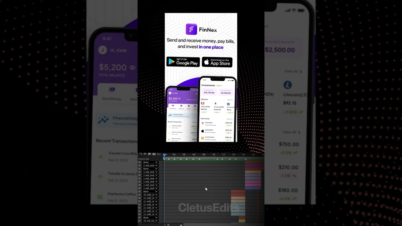 Fintech Mobile App Product Ad |   FinNex #videoediting #fintechstartups #premierepro #brandad