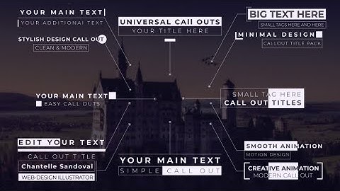 Call Outs Minimal Motion Graphics Templates