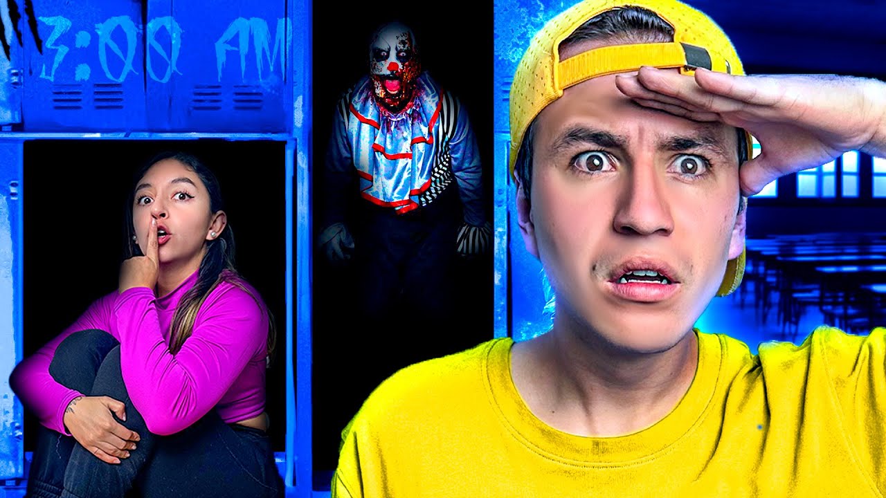 ¡JUGAMOS ESCONDIDAS en una ESCUELA a 3:00 AM!