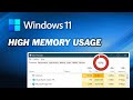 5 Ways to Fix High Memory Usage Windows 11