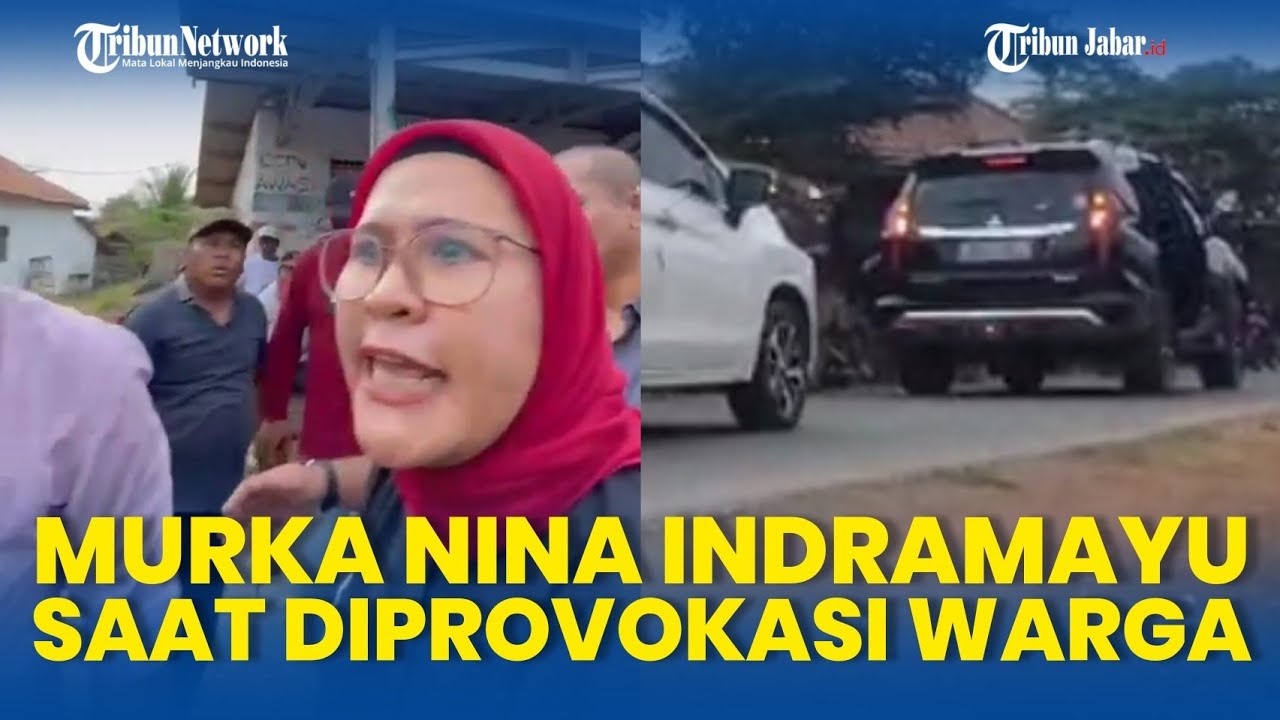DUDUK PERKARA PILKADA INDRAMAYU PANAS! Nina Turun dari Mobil saat Warga Provokasi Acungkan 2 Jari