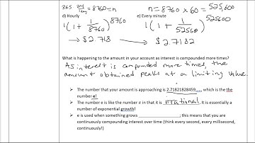 Exponential Growth/Decay & the Natural Base e
