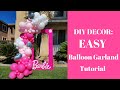 How to make a balloon arch the easiest  balloon garland tutorialbarbie balloon garland