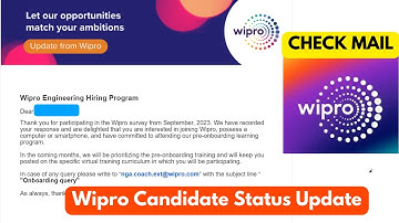 Wipro onboarding soon🔥🔥| New mail today | Elite phase 1 and 2 #applynow