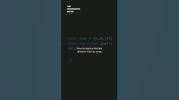 JavaScript: How to remove the last element in an array!