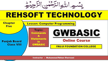(Part - 3) - Commands & Statements in GWBASIC