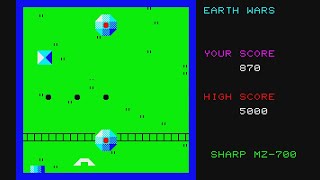 「EARTH WARS」 for Sharp MZ-700 (Hu-BASIC)【ベーマガ】