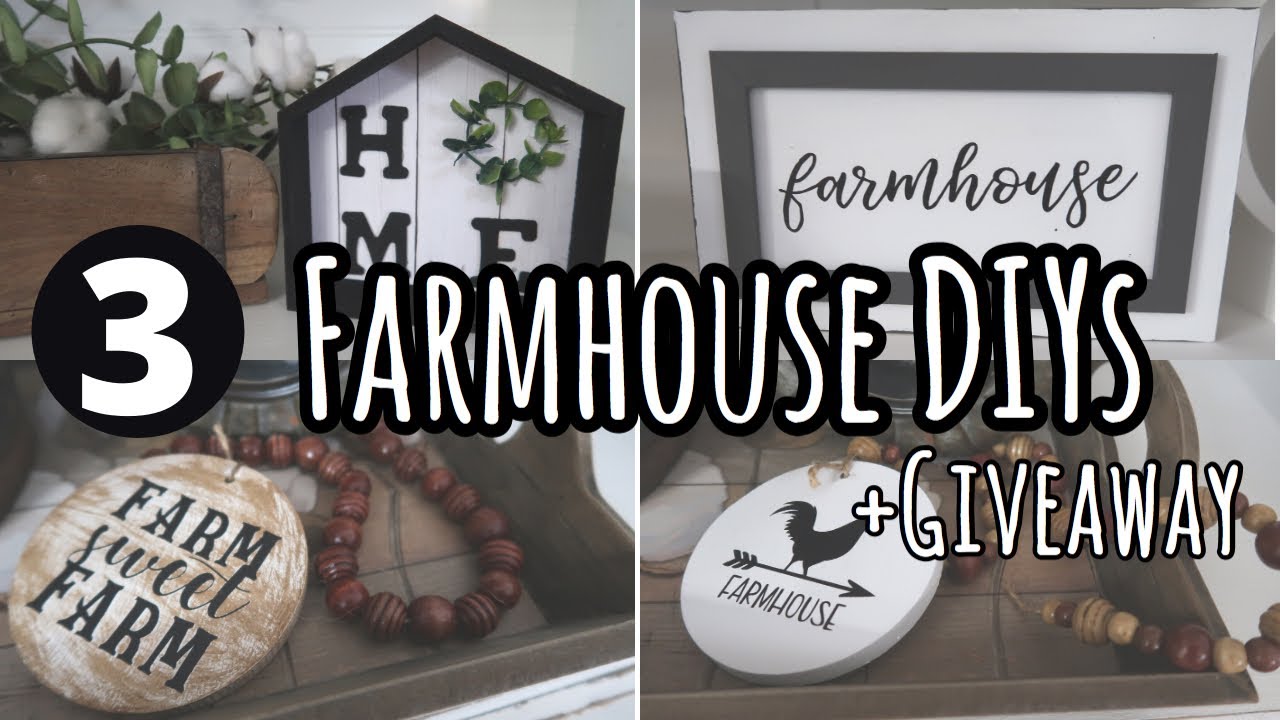 $1 FARMHOUSE DIY DOLLAR TREE HOME DECOR - YouTube