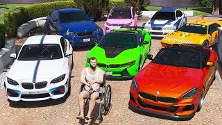 GTA 5 - Stealing Luxury BMW Cars with Michael! (Real Life Cars #09)