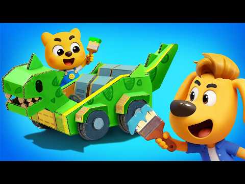 Cardboard Cars Safety Rules | Street Vehicles | Sheriff Labrador | Kids Cartoon | Babybus