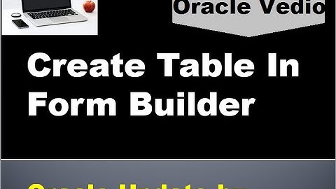 Create Table in Oracle Form Builder
