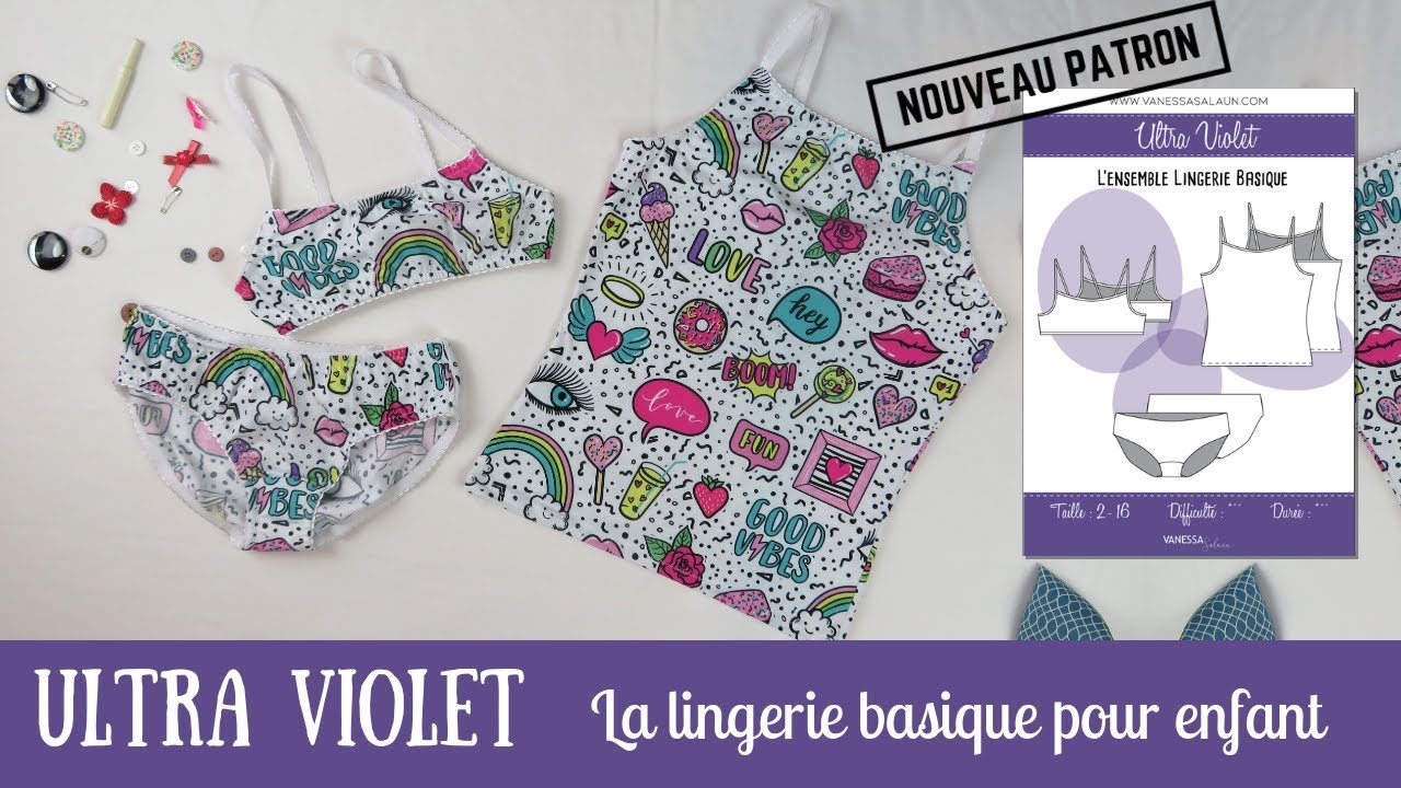 Patron couture enfant  Culotte, brassière 2-10 ans - A&A Patrons