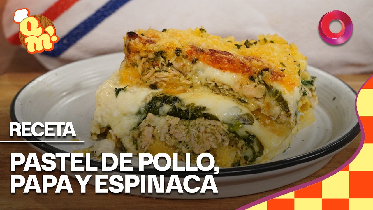 Delicioso pastel de pollo, papa y espinaca | #QuéMañana | Receta