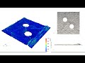 Simulation of elastic wave propagation in thin plate sample under impact