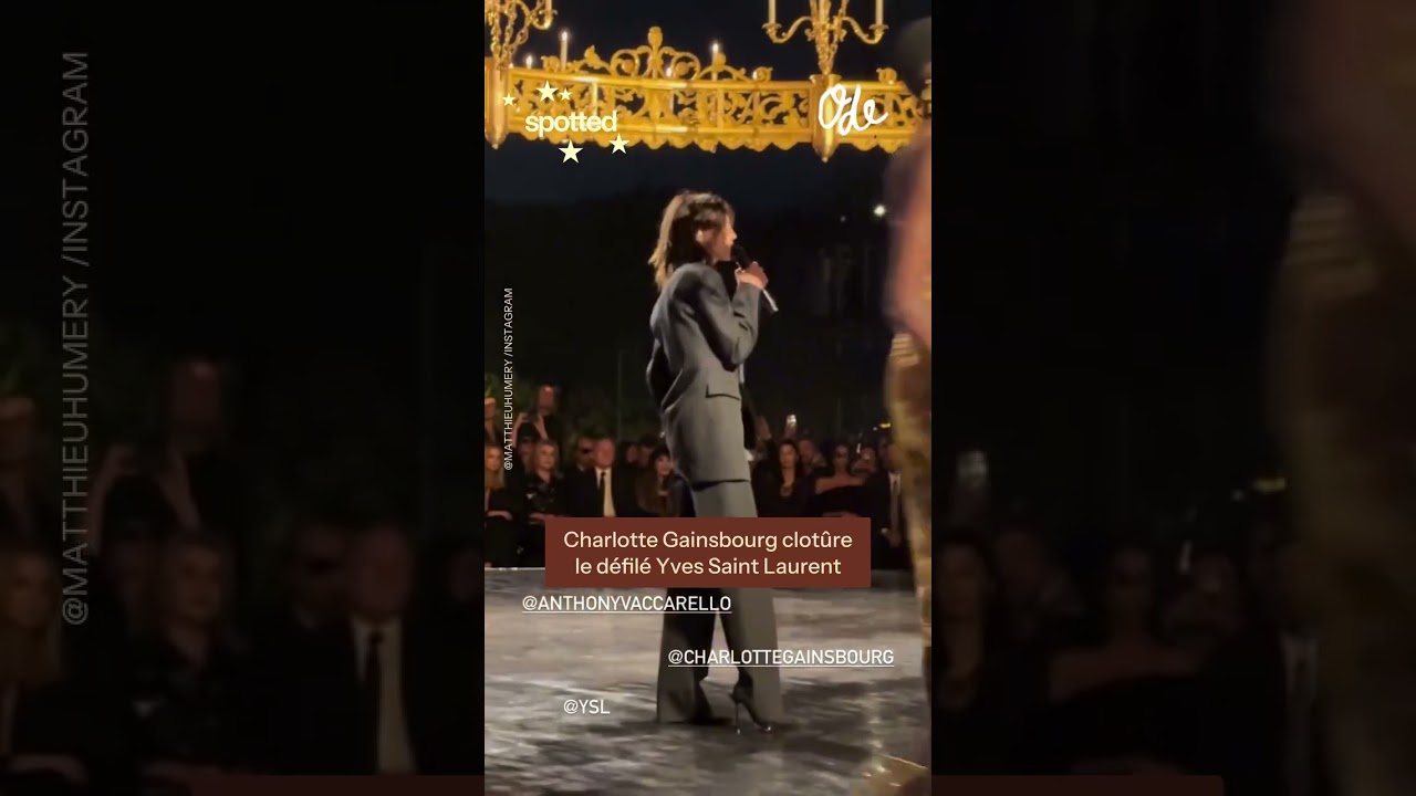 Charlotte Gainsbourg a offert un final tout en émotion au défilé Saint Laurent printemps-été 2027