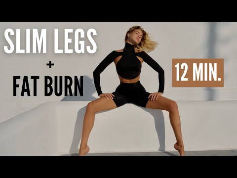 12 MIN. SLIM LEGS WORKOUT + FAT BURN - thighs, hamstrings & booty // lower body focus | Mary Braun