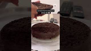 Let’s learn how to cut layers of sponge cake 🙏#cake #homebaker #bakingtips