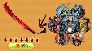 Bleeding Composite Sword VS 7 World Bosses... | Shadow Fight 2
