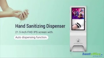 21.5” LCD Automatic Hand Sanitiser Station At HuntOffice
