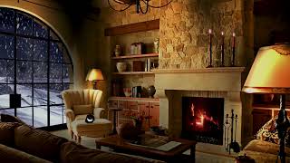 Blizzard Sounds in a Tuscan Soothing Room with a lovely Cat - Snowstorm Sounds with a Fireplace by Nature and Relaxation 3,206 views 1 year ago 7 hours, 59 minutes