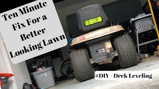 How to level your mower deck