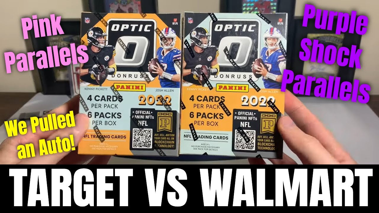 TARGET VS WALMART 2022 OPTIC FOOTBALL BLASTER BOXES! Which Is Better?! We got an Autograph