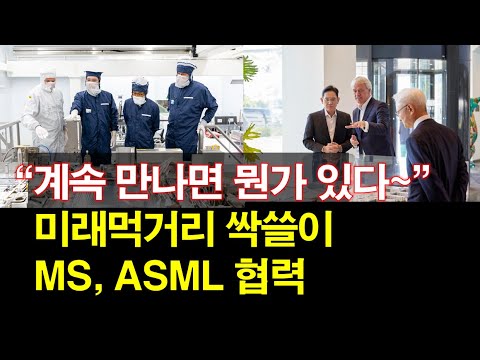 "계속 만나면 뭔가 있다" 미래먹거리 싹쓸이~ MS, ASML 협력