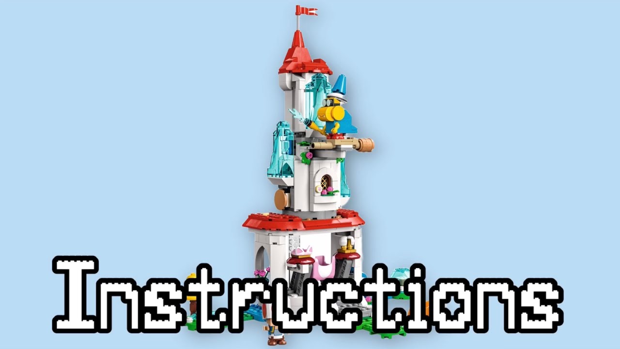 LEGO Mario: Cat Peach Suit and Frozen Tower set Instructions! Set 71407