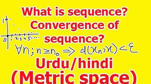 Convergence of sequences in metric spaces in Hindi/Urdu