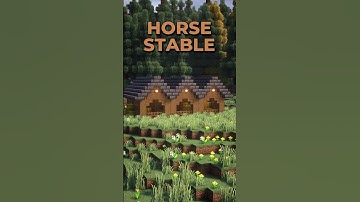 Minecraft Easy Horse Stable Tutorial 🏇 #minecraft