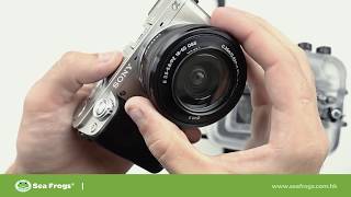 How to insert Sony A6000 camera inside SeaFrogs A6xxx series Salted Line waterproof housing