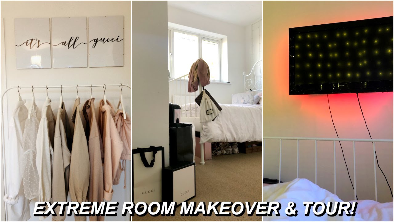 EXTREME ROOM MAKEOVER & ROOM TOUR 2020 | *aesthetic and on a budget!*