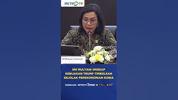 Sri Mulyani Ungkap Kebijakan Trump Timbulkan Gejolak Perekonomian Dunia #shorts