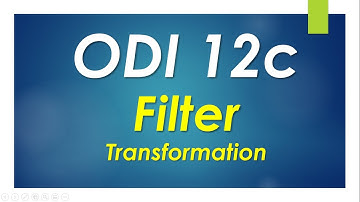 ODI 12c Tutorial - How to Implement Filter condition in ODI 12C Mapping.