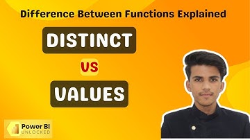 DISTINCT Vs VALUES DAX Function In Power BI 2025 | Power BI Tutorials #powerbitutorial
