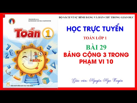 Video Bài 29: BẢNG CỘNG 3 TRONG PHẠM VI 10 - Toán 1 - Bộ... - youtube