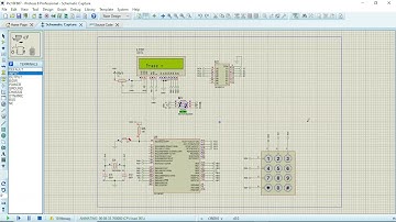 Proteus and MikroC Pro, project programming C. Door Access, KEYPAD, LCD, Pic16F887.
