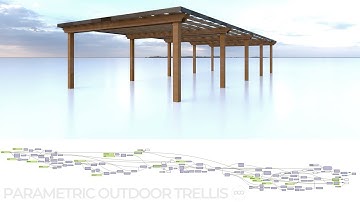 Rhino 6 and Grasshopper Outdoor Trellis Structure Overview