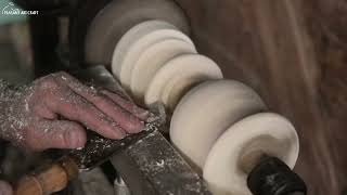 Woodturning a Captive Ring Goblet From Walnut