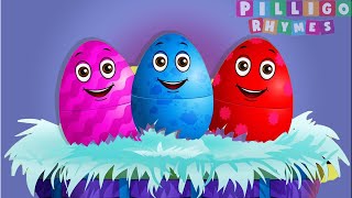 Learn Colors Animals and Sounds | Best Surprise Eggs Animal | Pilli Go Preschool Educational Song