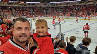 Chicago Blackhawks Game at United Center | Marian Hossa Retirement Night | My Youngest Sons 1st Game